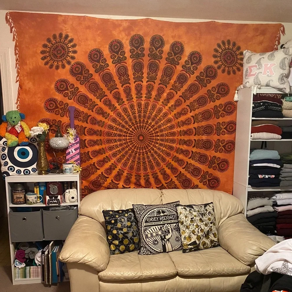 Orange tapestry